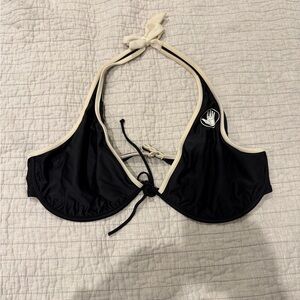 Body Glove Black and Cream Bikini Top